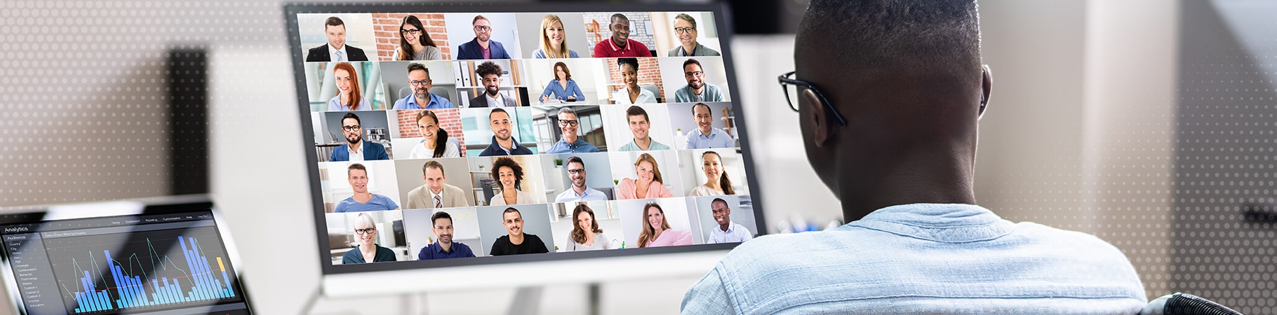 person looking at computer screen