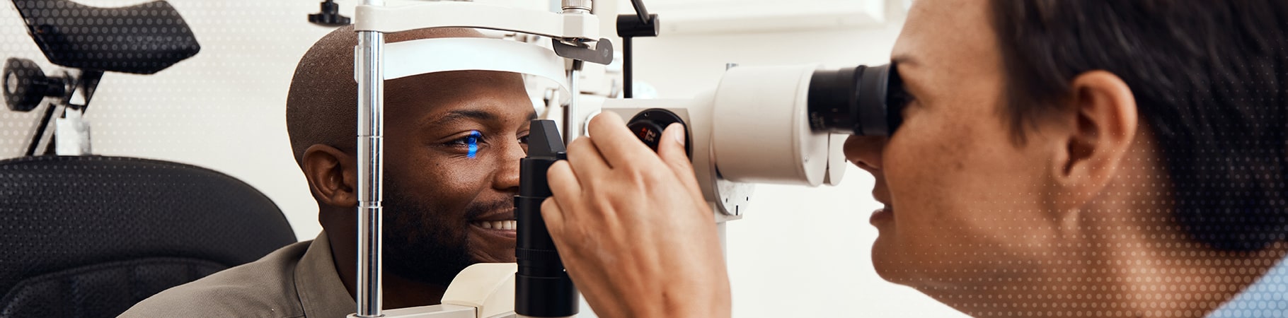 man getting an eye exam